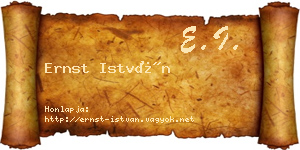 Ernst István névjegykártya